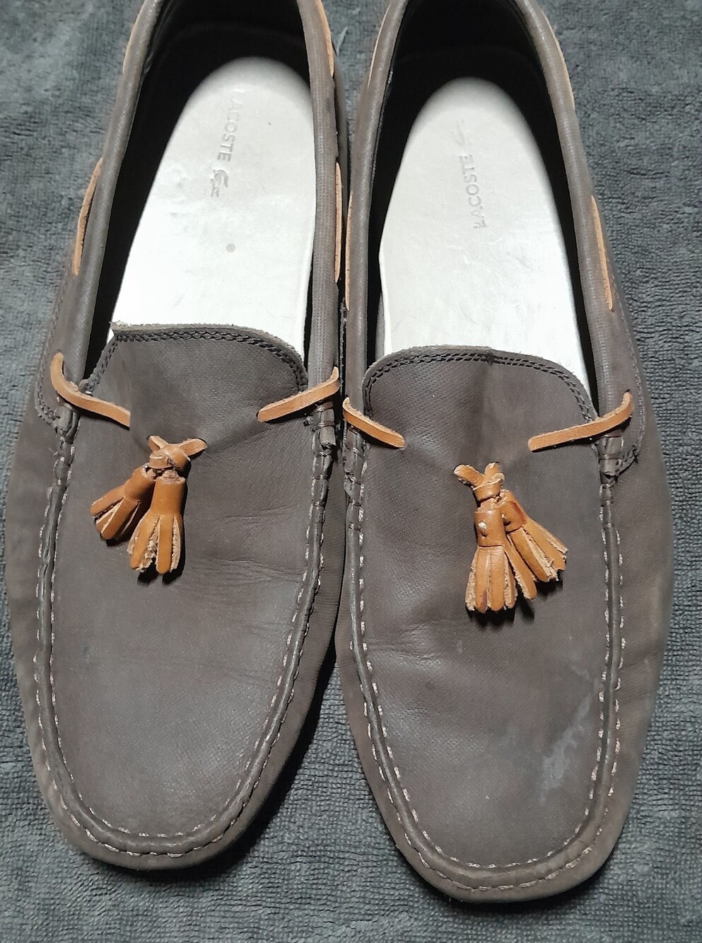 Lacoste Men’s Brown Leather Tassel Loafers